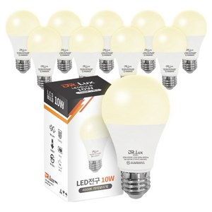 닥터룩스 LED 전구 8W, 주백색, 10개