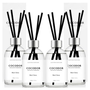 코코도르 화이트라벨 디퓨저, 4개, 200ml, 블랙체리