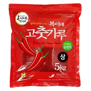 복이네먹거리 중국산 안매운 고춧가루 찜용 상, 5kg, 1개