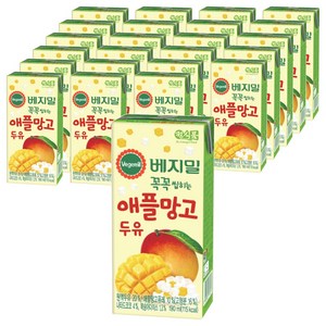 베지밀 꼭꼭 씹히는 애플망고 두유, 190ml, 24개