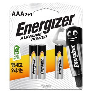 에너자이저 알카라인 AAA 건전지, 3개입, 1개