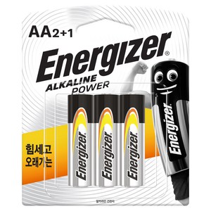 에너자이저 알카라인 AA 건전지, 3개입, 1개