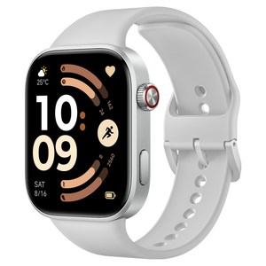 샤오미 Xiaomi 레드미 스마트워치 6, 실버 그레이, 52.58mm, GPS + 블루투스 골드박스 특가