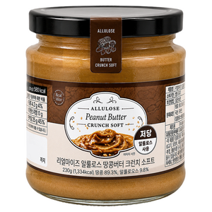리얼마이즈 알룰로스 땅콩버터 크런치 소프트, 230g, 1개