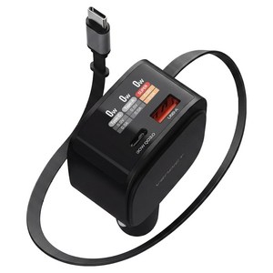 벤딕트 차량용 고속 충전기 130W 시거잭 더볼트 코어, 블랙, VDT-CR1A