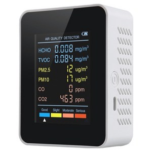컴스 HCHO TVOC PM2.5 PM10 CO CO2 실내 공기질 측정기 HD238, 1개