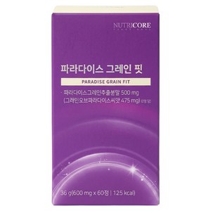 뉴트리코어 파라다이스 그레인 핏 36g, 60정, 1개