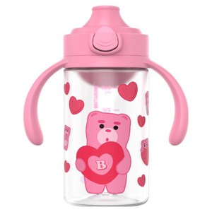 주니 벨리곰 원터치 이지 입모아컵, 핑크, 1개, 260ml