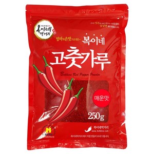 복이네먹거리 중국산 고춧가루 매운맛 김치용 일반, 250g, 1개