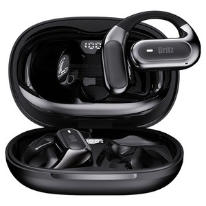 브리츠 무선 블루투스 이어폰 오픈형 V6.0 ENC 노이즈캔슬링 귀걸이형 HIFI 고음질 듀얼유닛 방수 LCD 표시 C타입 멀티 페어링, 블랙, BZ-RX7Pro