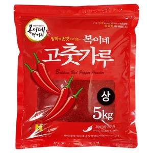 복이네먹거리 중국산 고춧가루 보통맛 김치용 상, 5kg, 1개