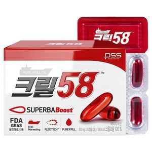 펄세스 크릴58 크릴오일 24g, 1개, 30정