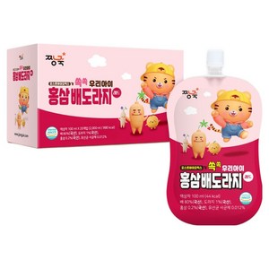 짱죽 우리아이 홍삼배도라지 레드 20p, 1개, 2L