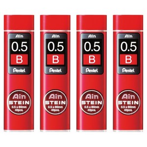 펜텔아인 아인슈타인 샤프심 한글판 B C275-BKR, 0.5mm, 4개