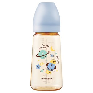 마더케이 베이직 PPSU 노꼭지 우주 젖병, 블루, 280ml, 1개