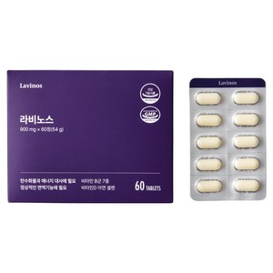조선팔도건강소 라비노스 라이신 건강기능식품 L트리신 비타민B 헤스페리딘 L라이신 엘리신 54g, 1개, 60정