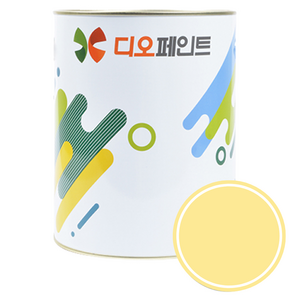 디오페인트 광택스 가구 방문 몰딩 수성 페인트 반광, 1개, 1L, 비비드 3 버터컵