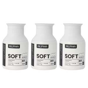 알파색채 소프트바디 아크릴물감 A 801 Titanium White 3p, 250ml, 1색