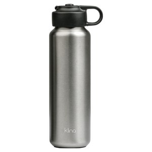클리나 그립온 원터치 스텐 보온보냉 텀블러, 실버, 1개, 470ml