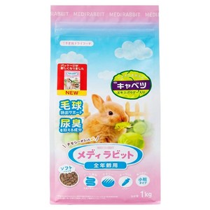 니치도 토끼 메디레빗 맞춤영양 소프트 전연령 사료, 1개, 1kg