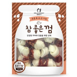 헬로도기 강아지 참좋은껌 소형 16p, 우유소고기껌, 1개, 192g