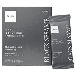 닥터디엣 하이프로틴 단백질 쉐이크 다이어트 흑임자 10p, 350g, 1개
