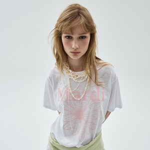 마르디메크르디 여성용 SLUB COTTON FLOWERMARDI TSHIRT 골드박스 특가