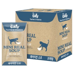더캣츠 고양이 미니리얼스프 간식 파우치, 북어치킨, 40g, 20개