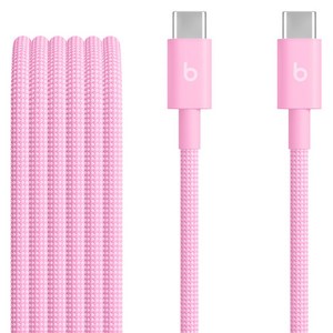 Apple Beats C타입-C타입 우븐 케이블 MK8P4ZP/A, 1.5m, 파워 핑크, 1개