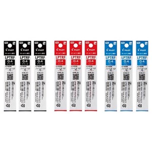파이롯트 쥬스업 3 / 4 다색볼펜 리필심 0.4mm 3종 x 3p 세트, 블랙, 레드, 블루, 1세트