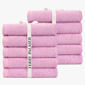 테리파머 호텔 수건 200g 30수 면사, 라벤더 크림, 10개