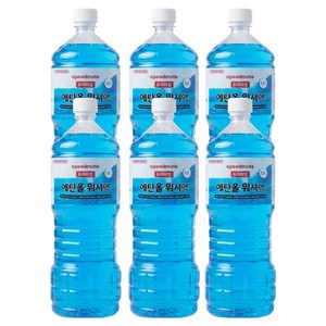 스피드메이트 프리미엄 에탄올 워셔액 피치향, 6개, 1.8L