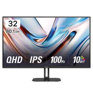 알파스캔 QHD 보더리스 100 IPS 시력보호 HDR 무결점 모니터, AOC Q32V5E, 80.1cm
