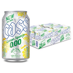 CASS 레몬 스퀴즈 0.0 비알코올 맥주, 330ml, 24개 골드박스 특가