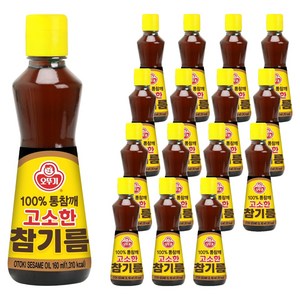 오뚜기 고소한 참기름 병, 160ml, 12개