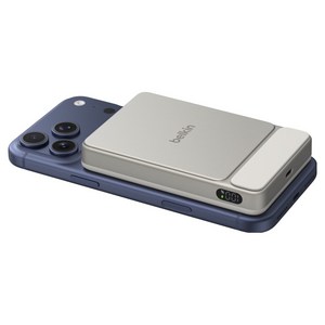 벨킨 울트라차지 Qi2 25W 슬림 마그네틱 무선 충전 보조배터리 10000mAh C타입, 샌드, BPD022fqSA