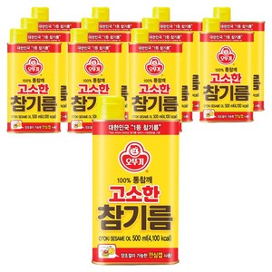 오뚜기 고소한 참기름 캔, 500ml, 12개
