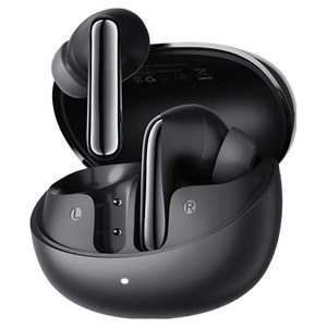QCY ANC 노이즈캔슬링 블루투스 6.0 무선 이어폰, 블랙, QCY HT19 MeloBuds DUAL BT6
