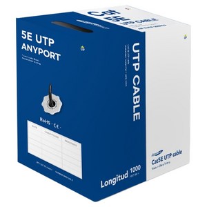 애니포트 CAT.5E UTP 랜케이블, 블랙, 1개, 305m