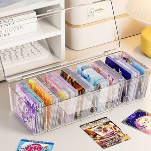 코지웰 포카 수납함 투명 8칸 카드 정리함 ONE SIZE, 1개