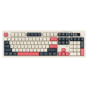 지클릭커 OFFICEPRO 사일런스 M RGB 풀윤활 무소음 방수 무선 블루투스 105 키보드, HAVANA, WK50 LCD, 제조사축
