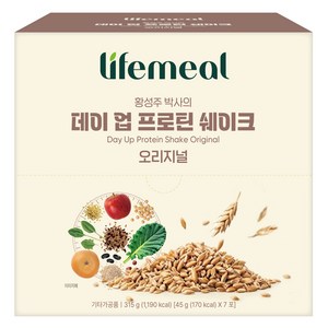 라이프밀 황성주 박사의 데이업 프로틴 쉐이크 오리지널 7p, 315g, 1개