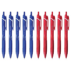 제트스트림 유니 볼펜 0.5mm 2종 x 5p 세트, 청, 적, 1세트