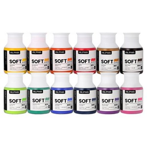 알파색채 소프트바디 아크릴물감 세트 BASIC B, 250ml, 12색