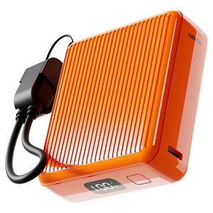 누아트 PD 20W 고속충전 초경량 보조배터리 10000mAh + C to C타입 애플 8핀 케이블 세트, 오렌지