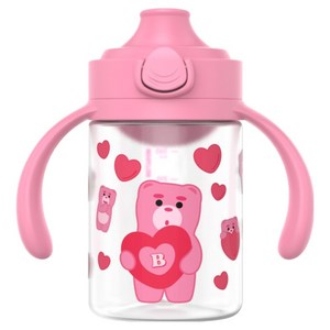 주니 벨리곰 원터치 이지 입모아컵, 핑크, 1개, 200ml