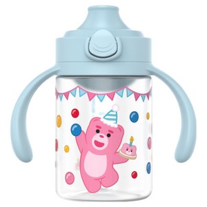 주니 벨리곰 원터치 이지 입모아컵, 블루, 1개, 200ml