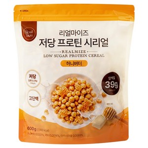 리얼마이즈 저당 고단백 프로틴 시리얼 허니버터, 600g, 1개