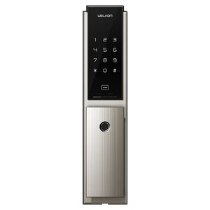 솔리티 무타공 푸시풀 지문인식 도어락, WP-8500B, 고객직접설치