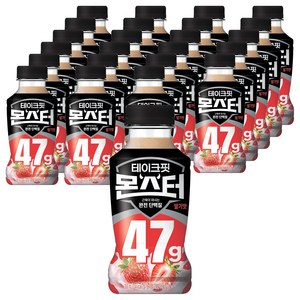 테이크핏 몬스터 딸기맛 근육이 마시는 완전 단백질, 24개, 350ml